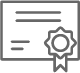 Icon of certificate with ribbon